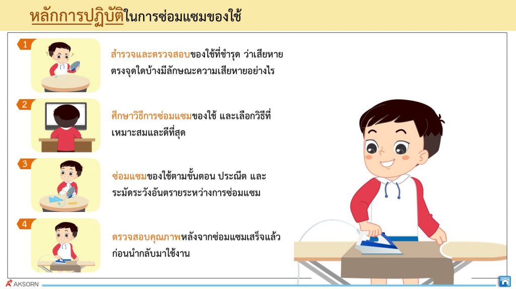 การซ่อมแซมของใช้ (การงานอาชีพ ป.5) 3 สไลด์4