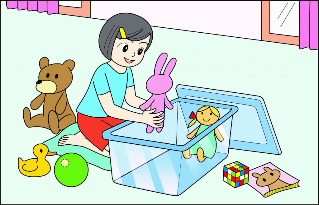 ประโยชน์ของการทำงานบ้านเพื่อช่วยเหลือตนเองและครอบครัว ป.2 1 ภาพการจัดเก็บของเล่น