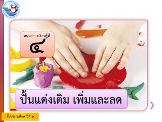 คลิปการสอน ปั้นแต่งเติมเพิ่มและลด ป.6 2 ทัศนศิลป์ ป.6 หน่วยที่ 4