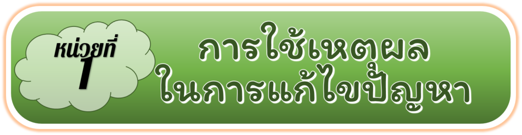 การแก้ปัญหาเป็นการหาวิธีหรือการทำงานให้สำเร็จซึ่งปัญหาที่นักเรียนแต่ละคนพบจะมีความแตกต่างกัน และปัญหาแต่ละปัญหาอาจมีวิธีการแก้ปัญหาที่แตกต่างกันขึ้นอยู่กับการใช้เหตุผลในการตัดสินใจ

การแก้ปัญหาเป็นการใช้เหตุผลโดยการคิดและอธิบายความคิดออกมาเป็นแผนงาน โดยแสดงวิธีการแก้ปัญหาออกมาเป็นขั้นตอน ทำให้มองเห็นวิธีการแก้ปัญหาได้อย่างชัดเจนซึ่งใช้วิธีการบอกเล่า วาดภาพหรือใช้สัญลักษณ์

วิธีการแก้ปัญหาเป็นการดำเนินการแก้ปัญหาตามแนวทางที่วางไว้ ถ้าพบวิธีการแก้ปัญหาที่เหมาะสมกว่า สามารถเปลี่ยนแปลงวิธีการได้ซึ่งการแก้ปัญหาอาจทำได้หลายวิธี เช่น การลองผิดลองถูก การใช้ความสัมพันธ์ของข้อมูลที่มีเหตุผล ซึ่งกันและกัน และการขจัด

การฝึกการแก้ปัญหาเป็นอีกวิธีการหนึ่งที่ใช้ฝึกการคิดอย่างเป็นระบบได้เป็นอย่างดีแต่เราอาจยังไม่ต้องแก้ปัญหาจริงเพียงแค่ฝึกจากเกมที่มีอยู่ก็ได้ซึ่งมีทั้งเกมในลักษณะของสื่อต่าง ๆหรือเกมคอมพิวเตอร์

คอมพิวเตอร์เป็นอุปกรณ์ที่ทำงานได้อย่างถูกต้องตามแนวทางการออกแบบโปรแกรมที่เขียนขึ้นซึ่งในปัจจุบันได้มีการนำคอมพิวเตอร์มาช่วยในการทำงานหรือแก้ปัญหาต่าง ๆ ในชีวิตประจำวันอย่างหลากหลาย
