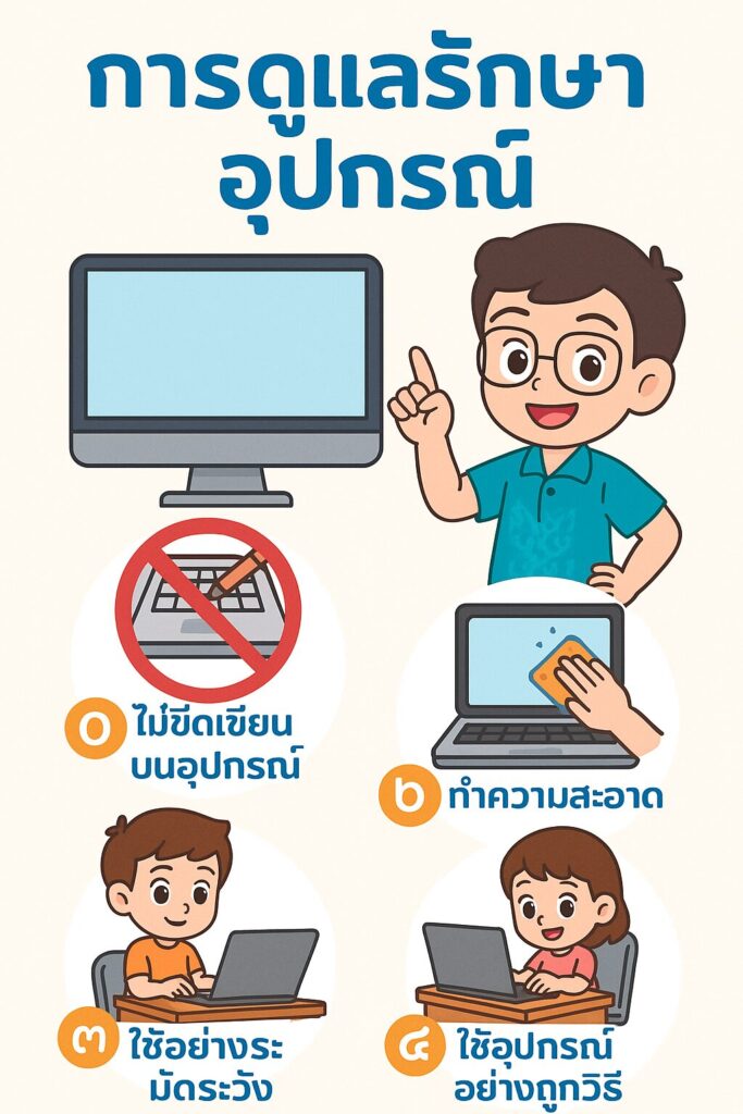 การดูแลรักษาอุปกรณ์