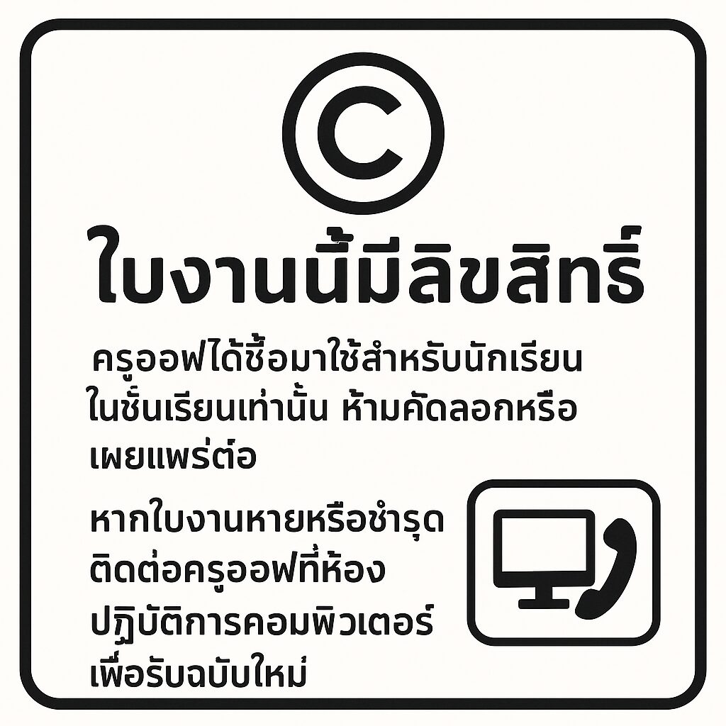 ประกาศแจ้งเรื่องลิขสิทธิ์ใบงาน 1 ChatGPT Image 23 พ.ย. 2568 14 02 06