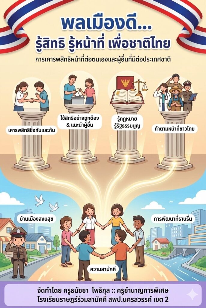 หน่วยที่ 4 : พลเมืองกับความรับผิดชอบต่อสังคม 6 Gemini Generated Image sxq2xssxq2xssxq2