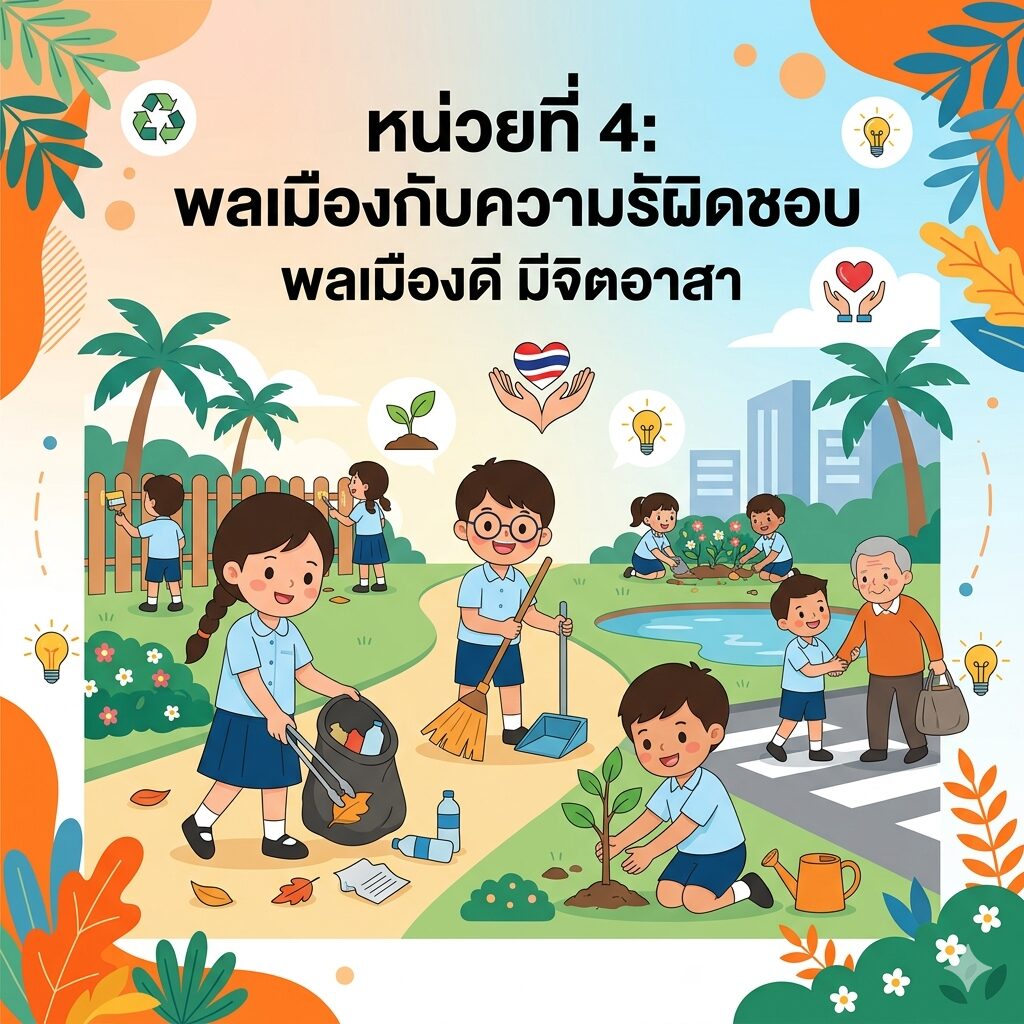 หน่วยที่ 4
พลเมืองกับความรับผิดชอบต่อสังคม