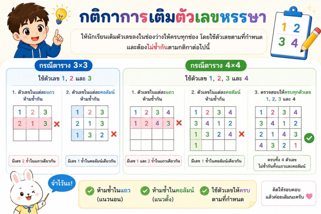 เติมตัวเลขหรรษา ป.5 ฝึกคิดเชิงตรรกะและการแก้ปัญหาอย่างเป็นระบบ 2 ChatGPT Image 18 มิ.ย. 2569 20 52 22