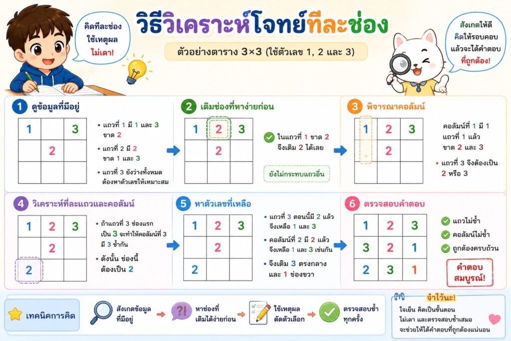 เติมตัวเลขหรรษา ป.5 ฝึกคิดเชิงตรรกะและการแก้ปัญหาอย่างเป็นระบบ 3 ChatGPT Image 18 มิ.ย. 2569 20 52 30