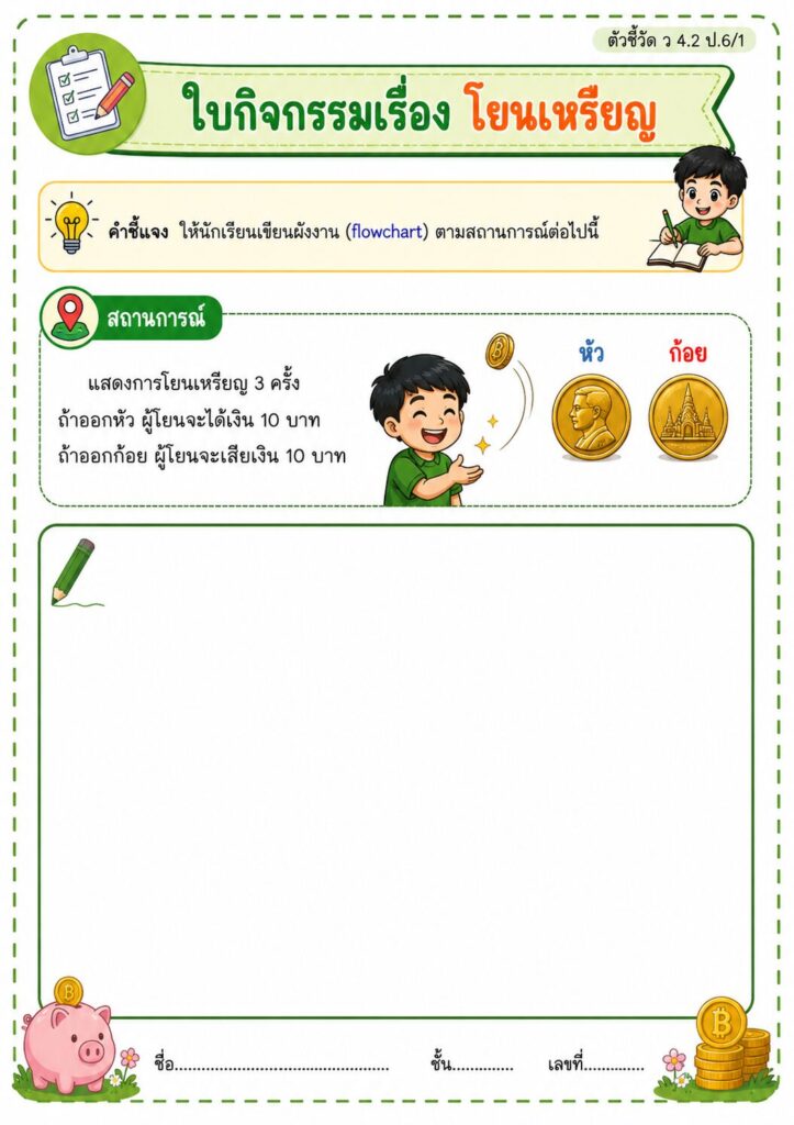 Kruaof p6 โยนเหรียญ