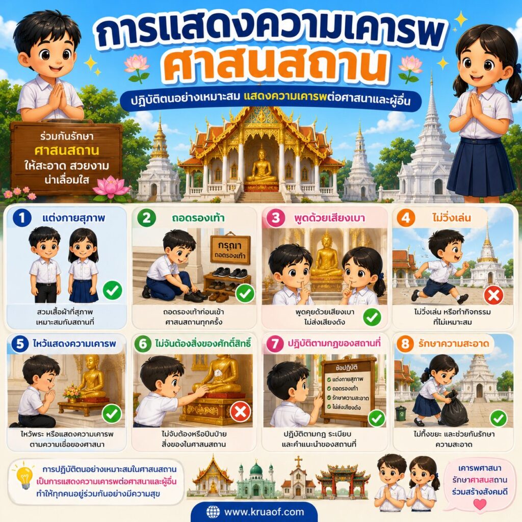 กสนแสดงความเคารพศาสนสาถาน