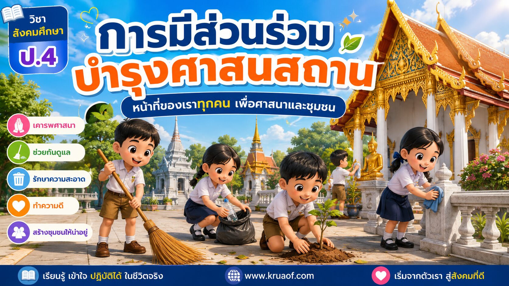 หน้าปก การมีส่วนร่วมในศาสนสถาน