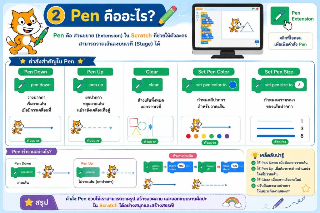 การวาดรูปสามเหลี่ยมใน Scratch ด้วย Pen และ Repeat พร้อมใบงาน ป.5 1 30df64c0 aea3 4ff1 8413 d623dd3e05a0