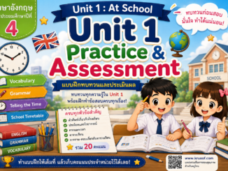 บทที่ 8 : Unit 1 Practice & Assessment 5 ChatGPT Image 9 ส.ค. 2569 13 31 57