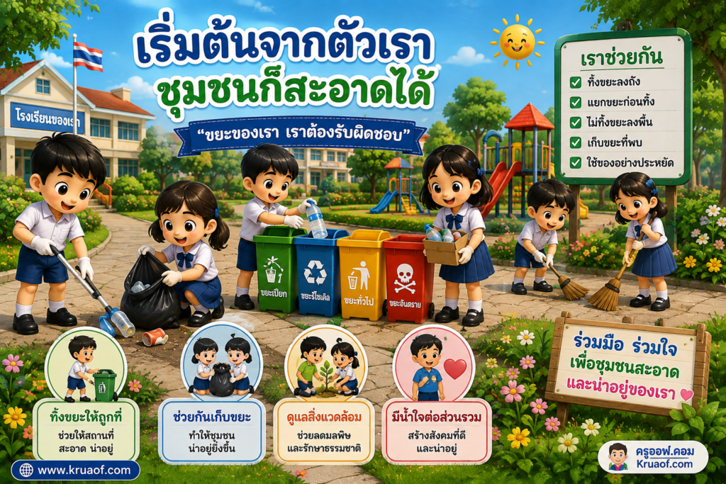 ข้อดีของการทิ้งขยะลงถังขยะ และข้อเสียของการทิ้งขยะไม่ลงถังขยะ พร้อมแนวคำตอบ 1 การทิ้งขยะลงถังขยะคืออะไร?