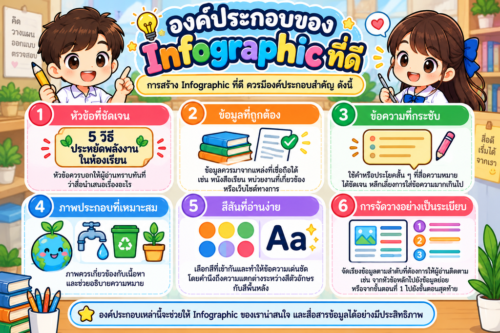 Infographic คืออะไร? เรียนรู้การนำเสนอข้อมูลด้วยภาพ สำหรับนักเรียนชั้นประถมศึกษาปีที่ 4 3 good infographic design elements